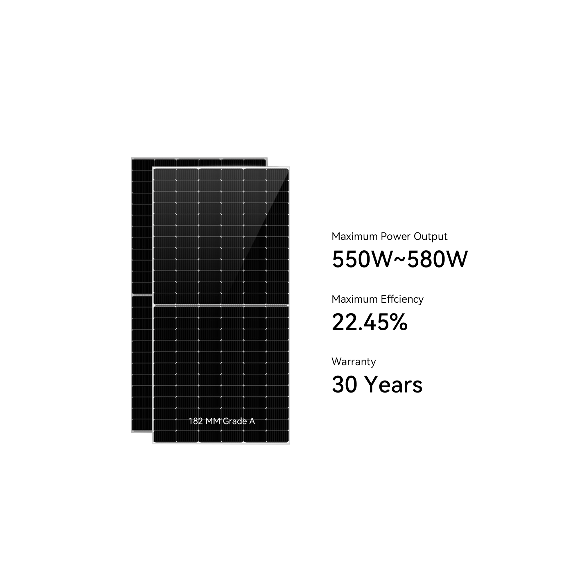 580W-182-N型单晶双面半片光伏组件单晶太阳能电池板